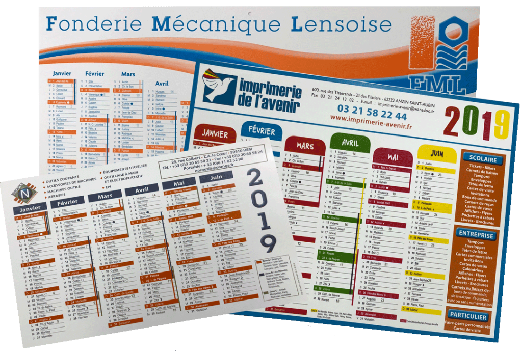 Calendriers muraux